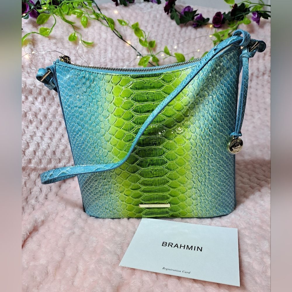 NWT Brahmin Katie Limeade Rivers Leather Bag - Picture 3 of 16